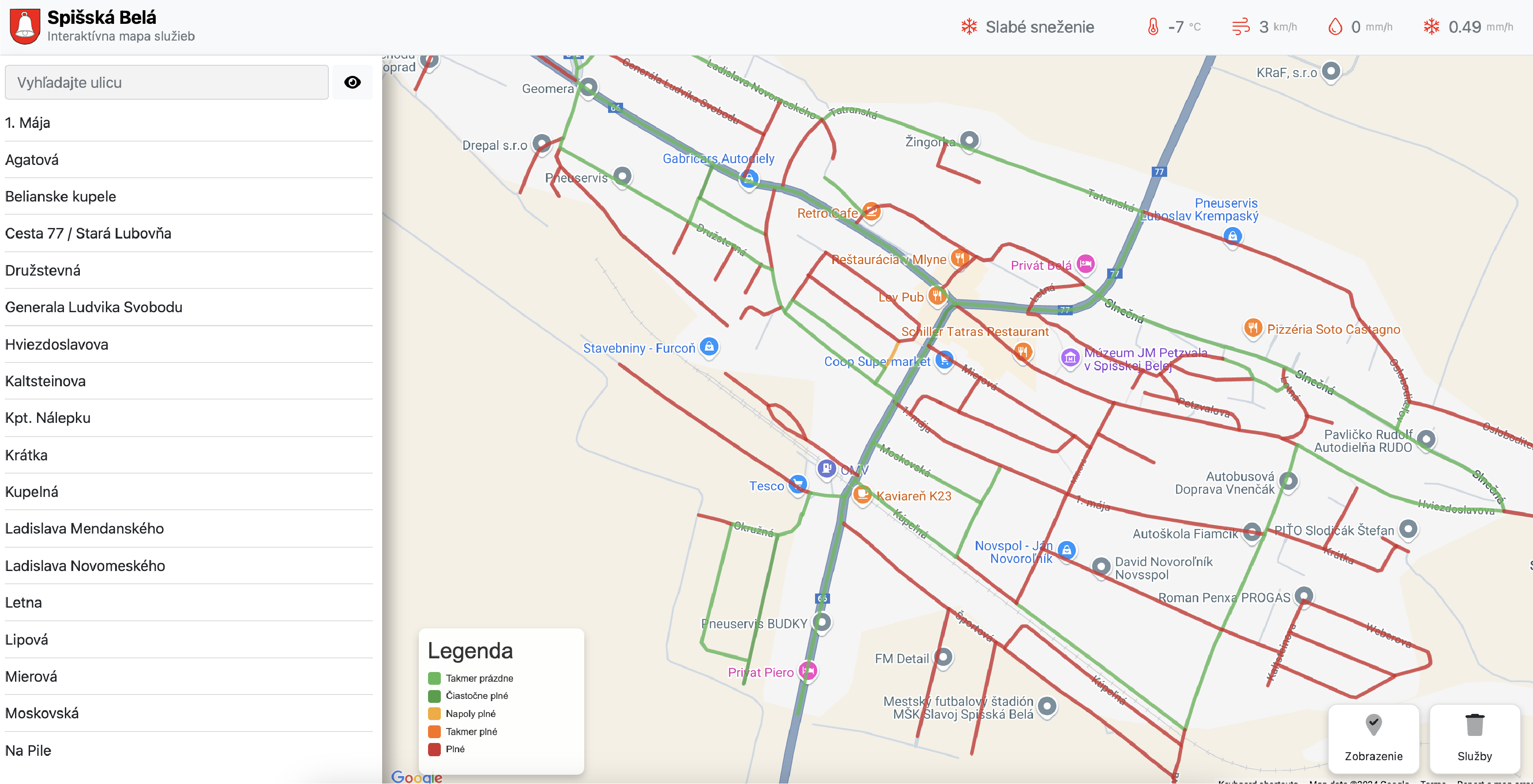Mapa služieb